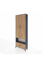 Arges Dolap 2 Raflı Tek Çekmeceli Tek Askılı 88x30x243 - S33M313V6A