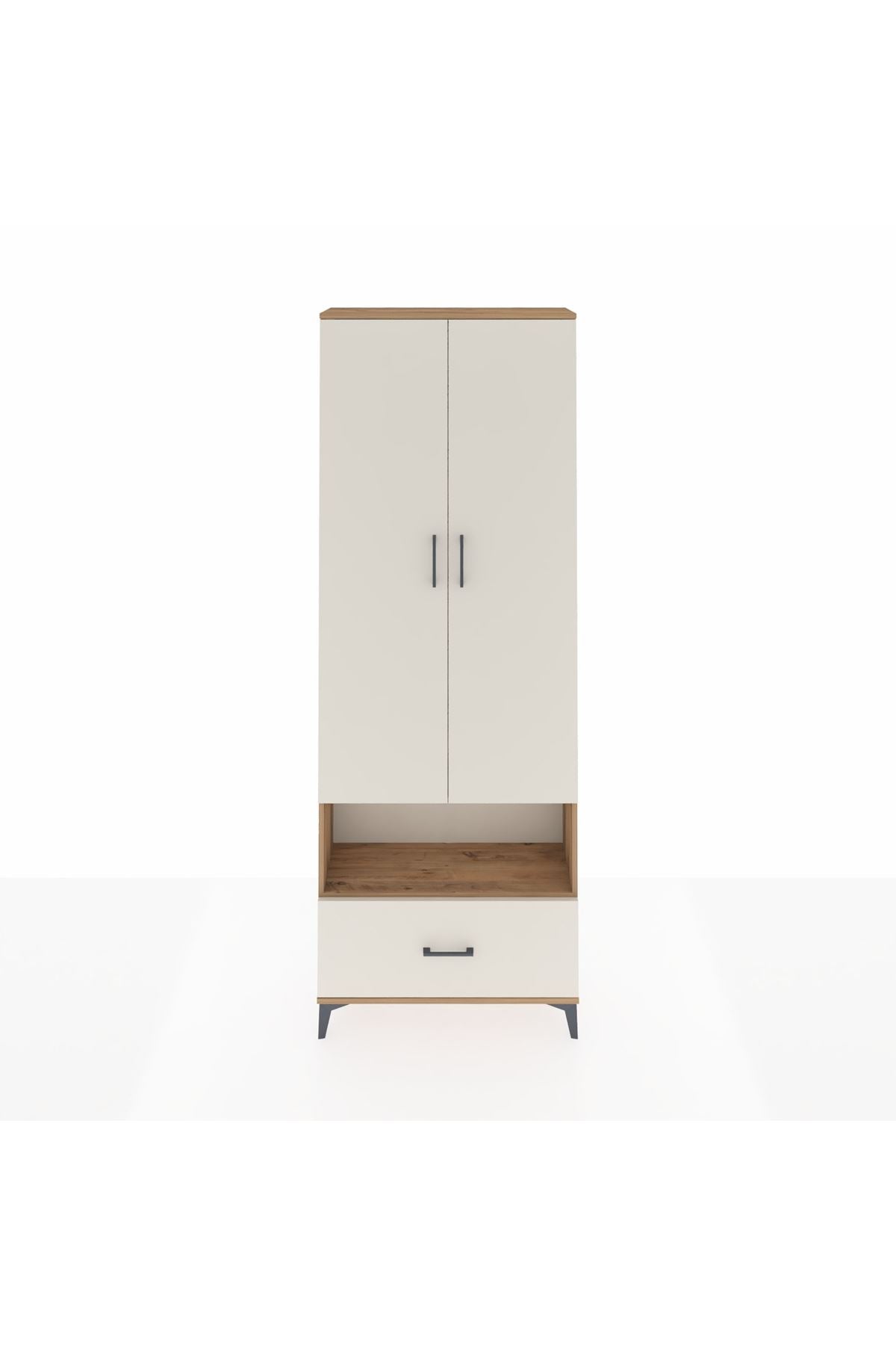 Arges Dolap 2 Raflı Tek Çekmeceli Tek Askılı 88x30x243 - S33M313V7A