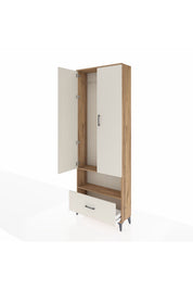Arges Dolap 2 Raflı Tek Çekmeceli Tek Askılı 88x30x243 - S33M313V7A