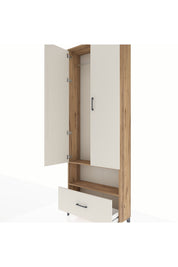 Arges Dolap 2 Raflı Tek Çekmeceli Tek Askılı 88x30x243 - S33M313V7A