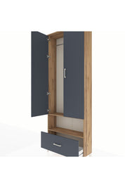 Arges Dolap 2 Raflı Tek Çekmeceli Tek Askılı 88x30x243 - S33M313V8A