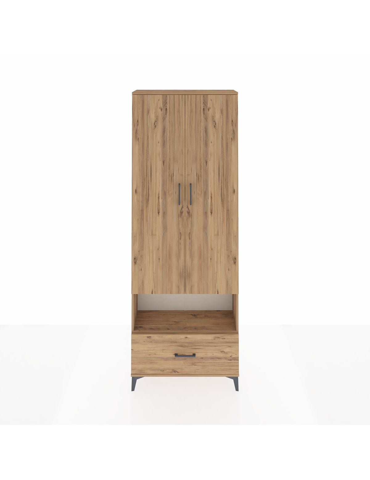 Arges Dolap 2 Raflı Tek Çekmeceli Tek Askılı 88x30x243 - S33M313V9A
