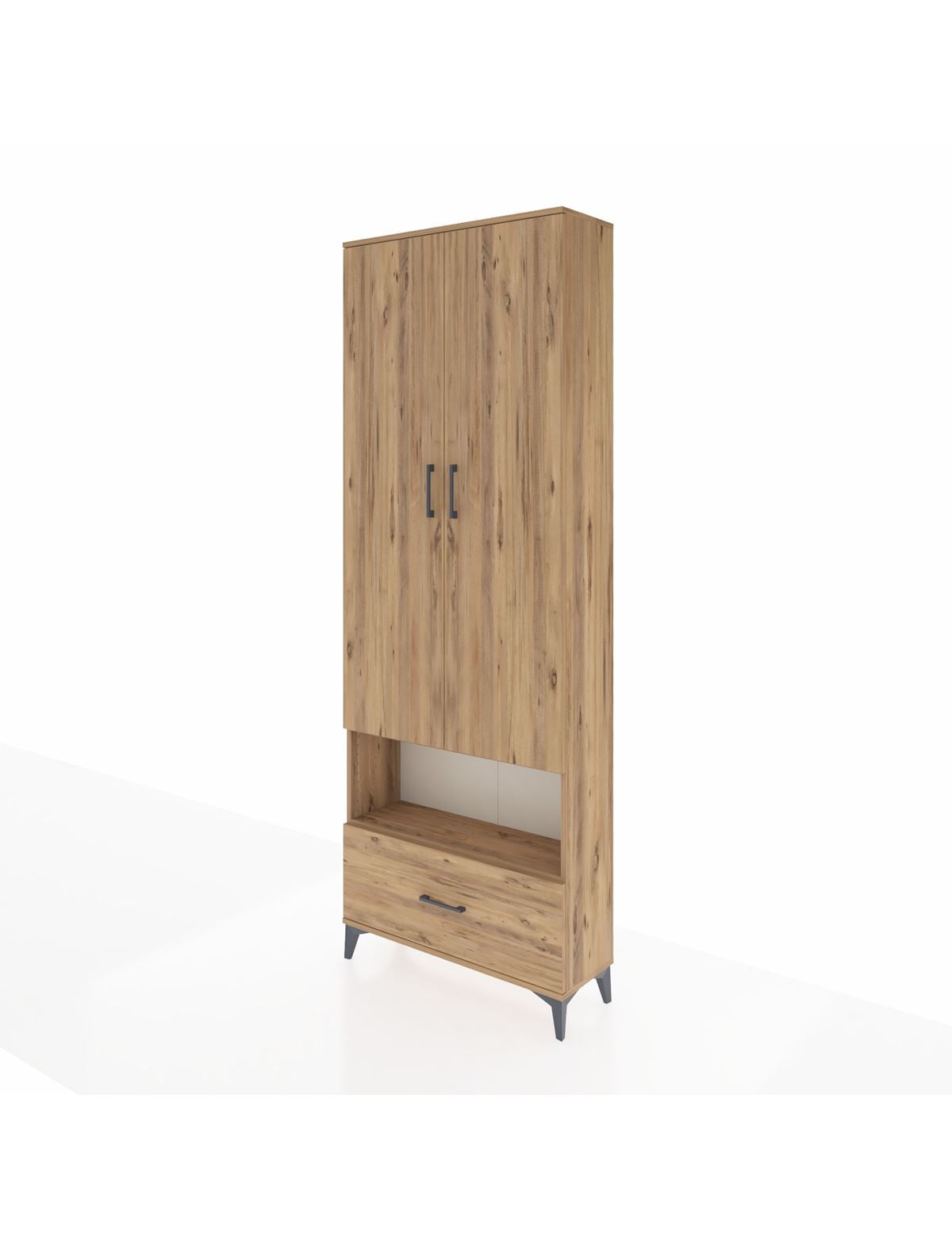 Arges Dolap 2 Raflı Tek Çekmeceli Tek Askılı 88x30x243 - S33M313V9A