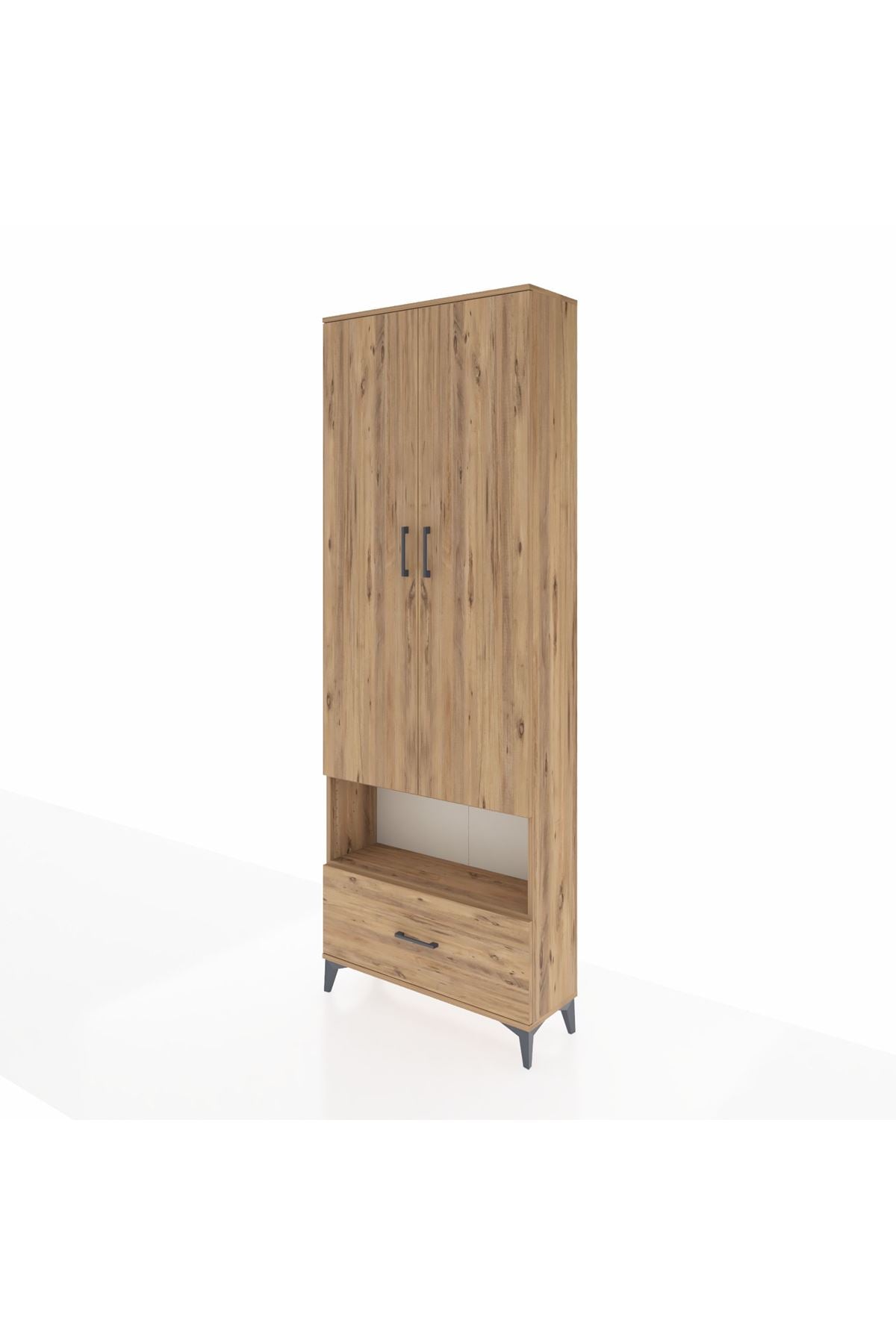Arges Dolap 2 Raflı Tek Çekmeceli Tek Askılı 88x30x243 - S33M313V9A