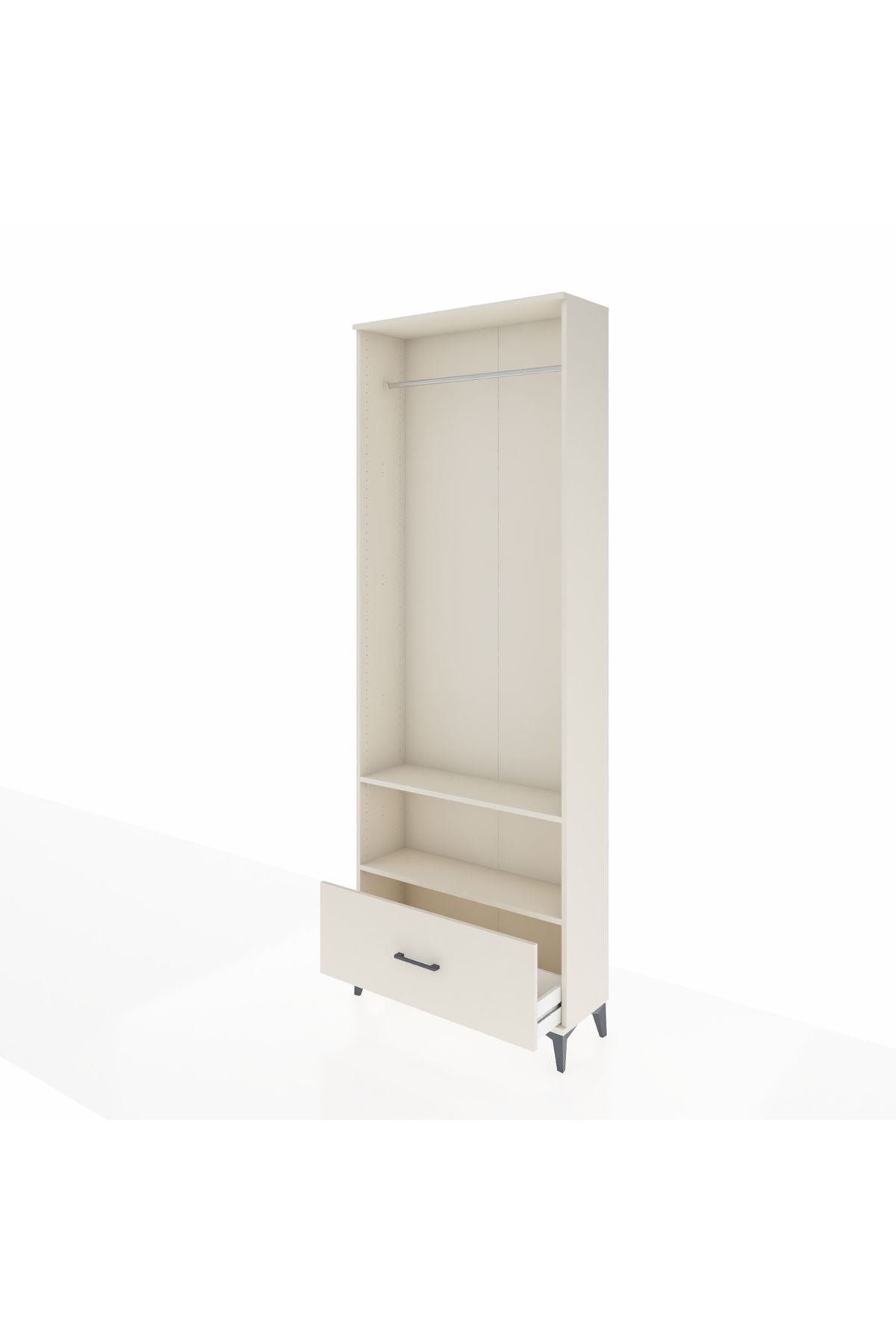 Arges Dolap 2 Raflı Tek Çekmeceli Tek Askılı 88x30x243 - S33M314V1A