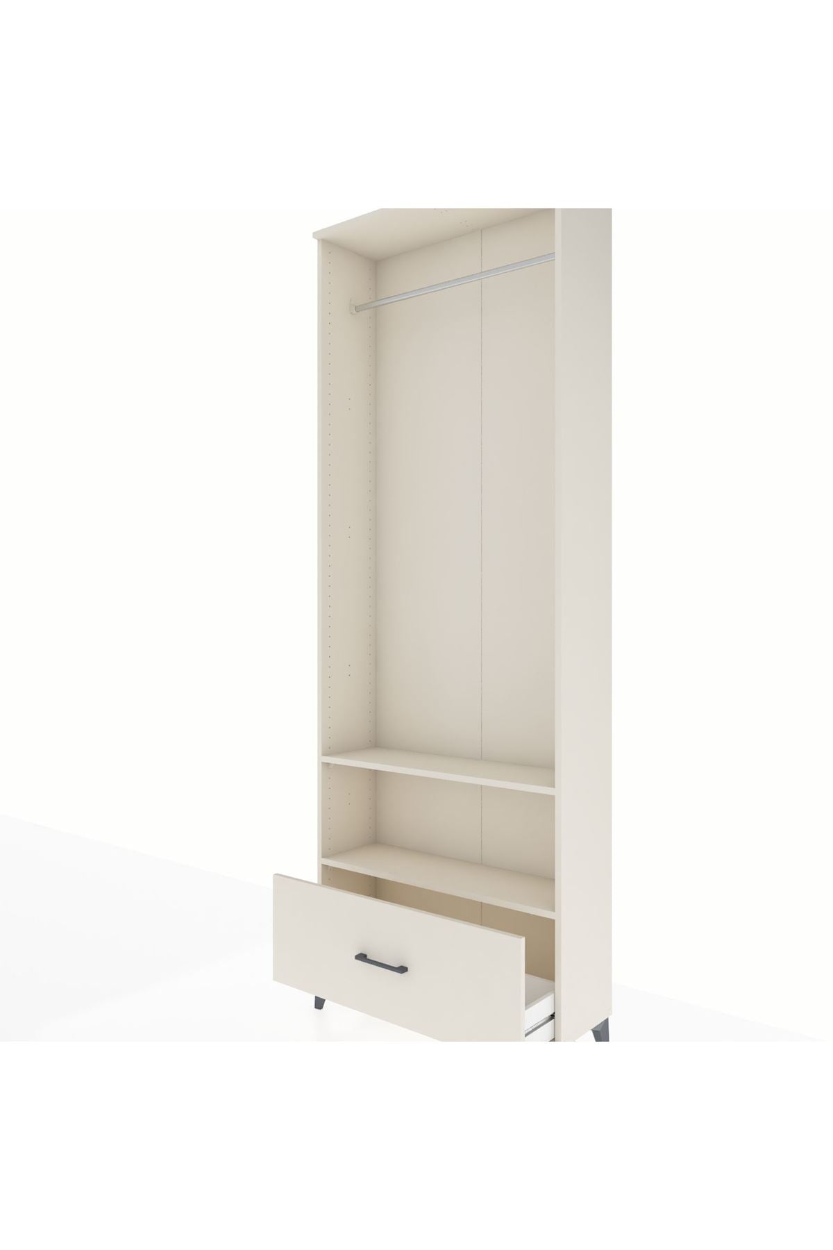 Arges Dolap 2 Raflı Tek Çekmeceli Tek Askılı 88x30x243 - S33M314V1A