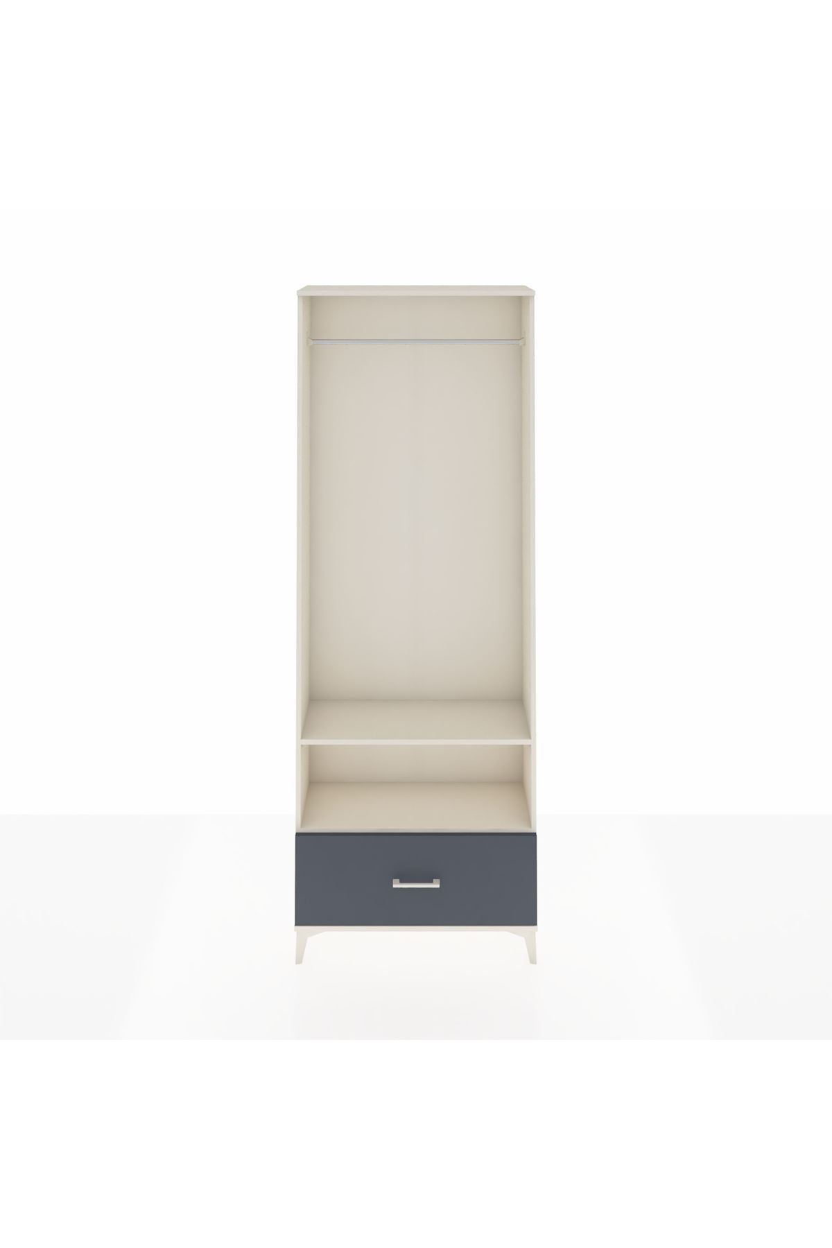 Arges Dolap 2 Raflı Tek Çekmeceli Tek Askılı 88x30x243 - S33M314V2A