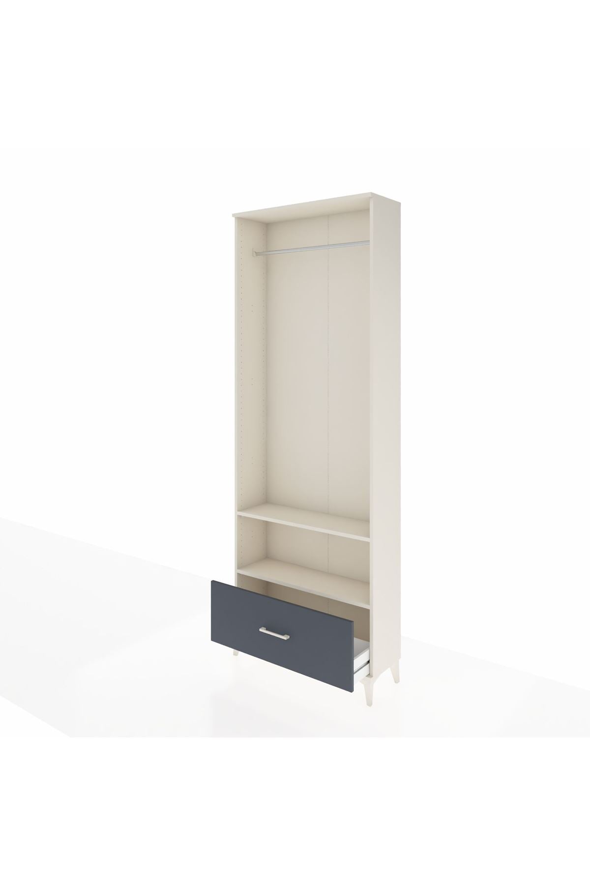 Arges Dolap 2 Raflı Tek Çekmeceli Tek Askılı 88x30x243 - S33M314V2A