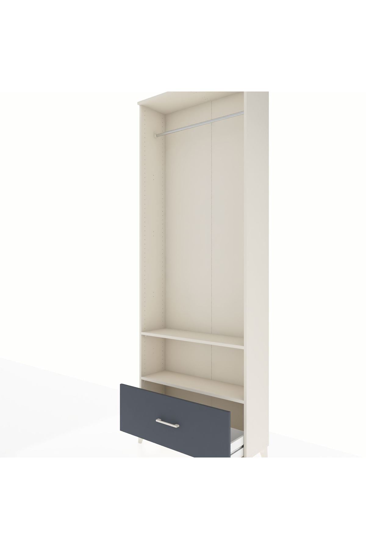 Arges Dolap 2 Raflı Tek Çekmeceli Tek Askılı 88x30x243 - S33M314V2A