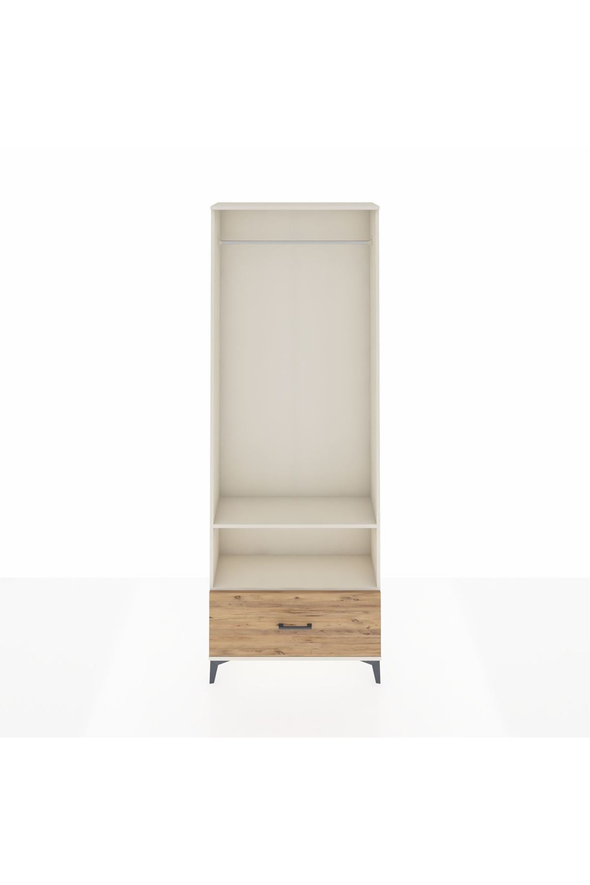Arges Dolap 2 Raflı Tek Çekmeceli Tek Askılı 88x30x243 - S33M314V3A