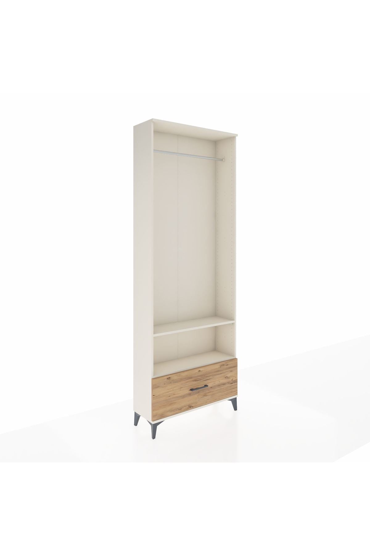 Arges Dolap 2 Raflı Tek Çekmeceli Tek Askılı 88x30x243 - S33M314V3A