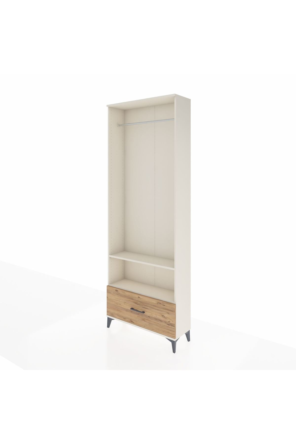 Arges Dolap 2 Raflı Tek Çekmeceli Tek Askılı 88x30x243 - S33M314V3A