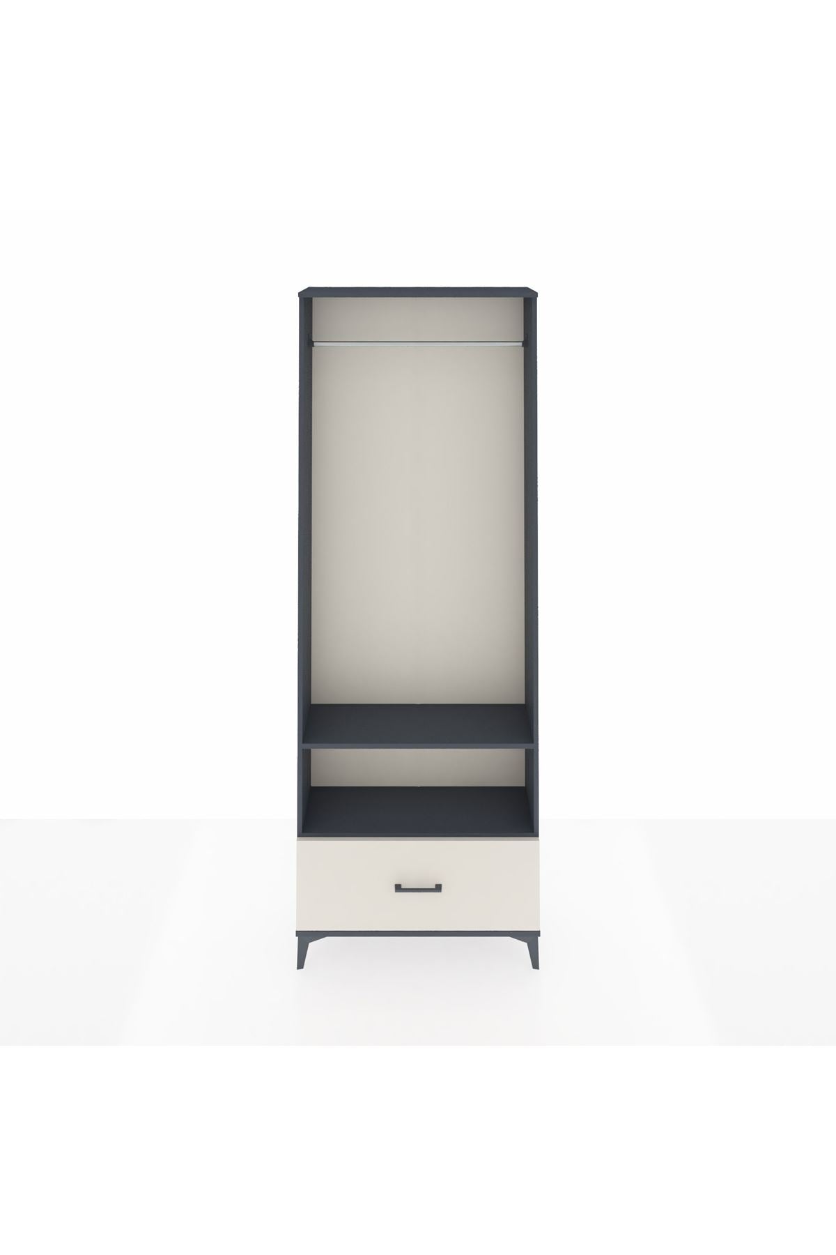 Arges Dolap 2 Raflı Tek Çekmeceli Tek Askılı 88x30x243 - S33M314V4A