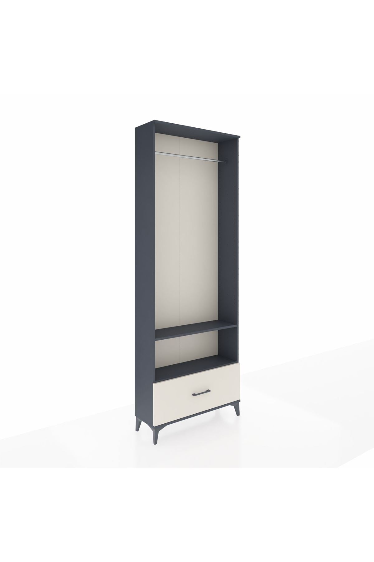 Arges Dolap 2 Raflı Tek Çekmeceli Tek Askılı 88x30x243 - S33M314V4A