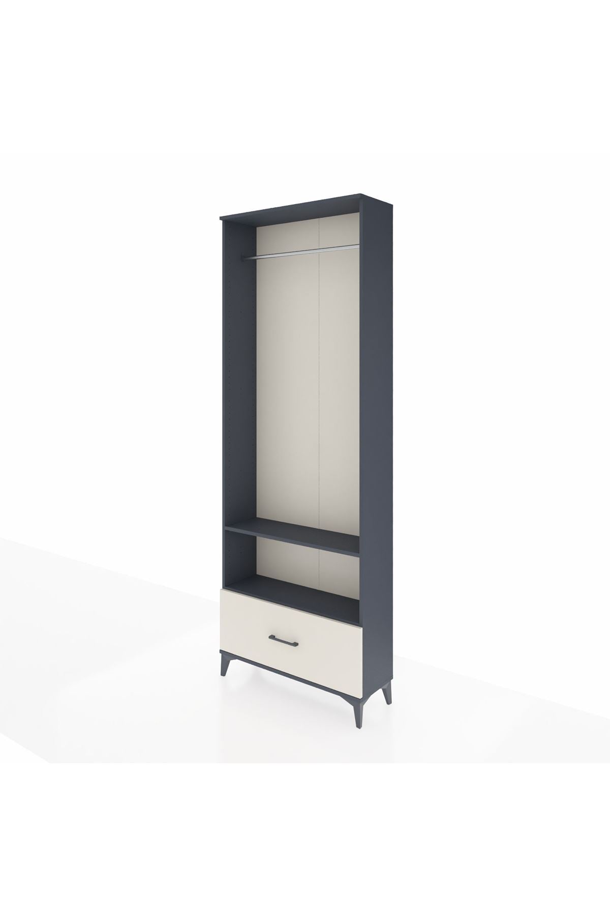 Arges Dolap 2 Raflı Tek Çekmeceli Tek Askılı 88x30x243 - S33M314V4A