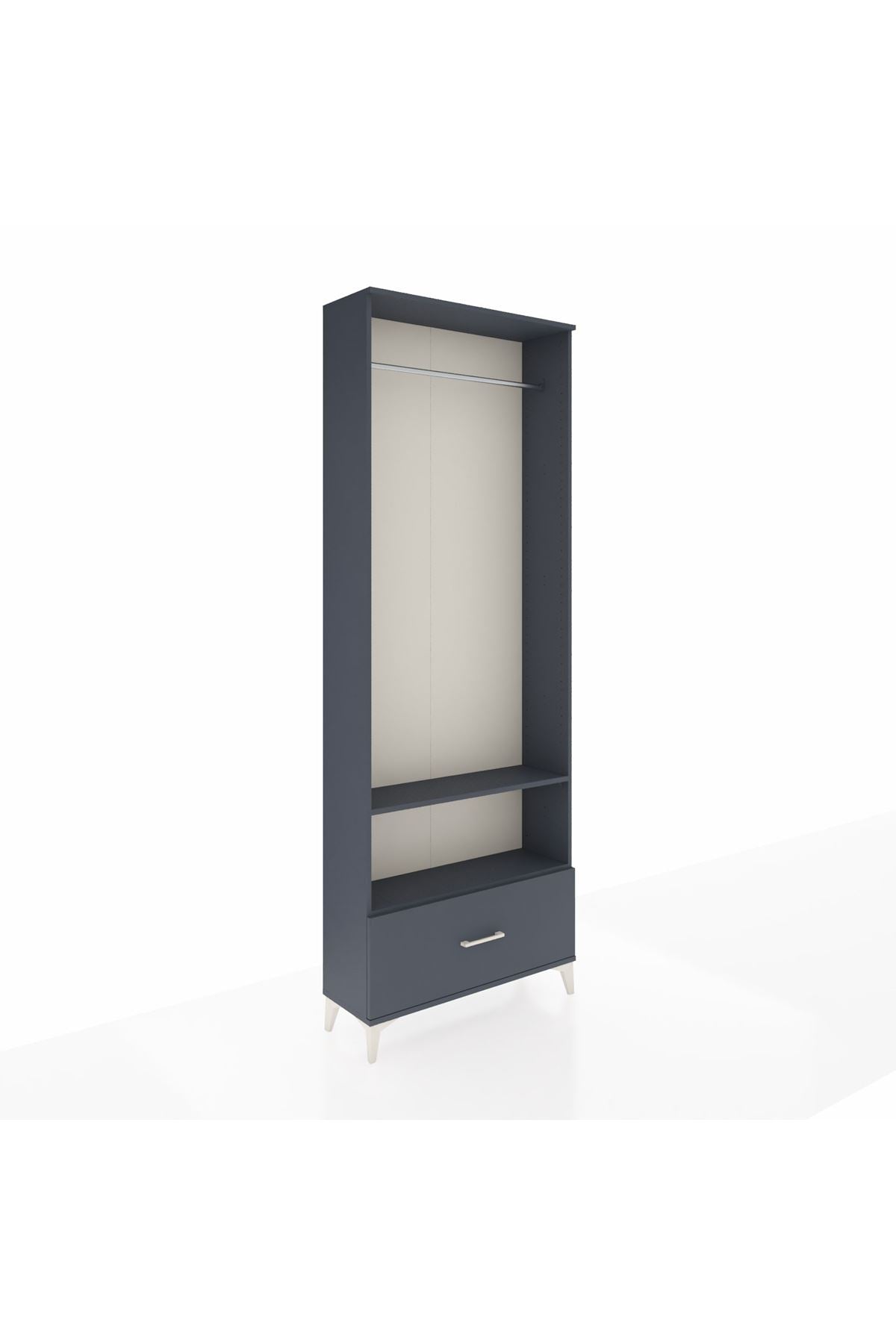 Arges Dolap 2 Raflı Tek Çekmeceli Tek Askılı 88x30x243 - S33M314V5A