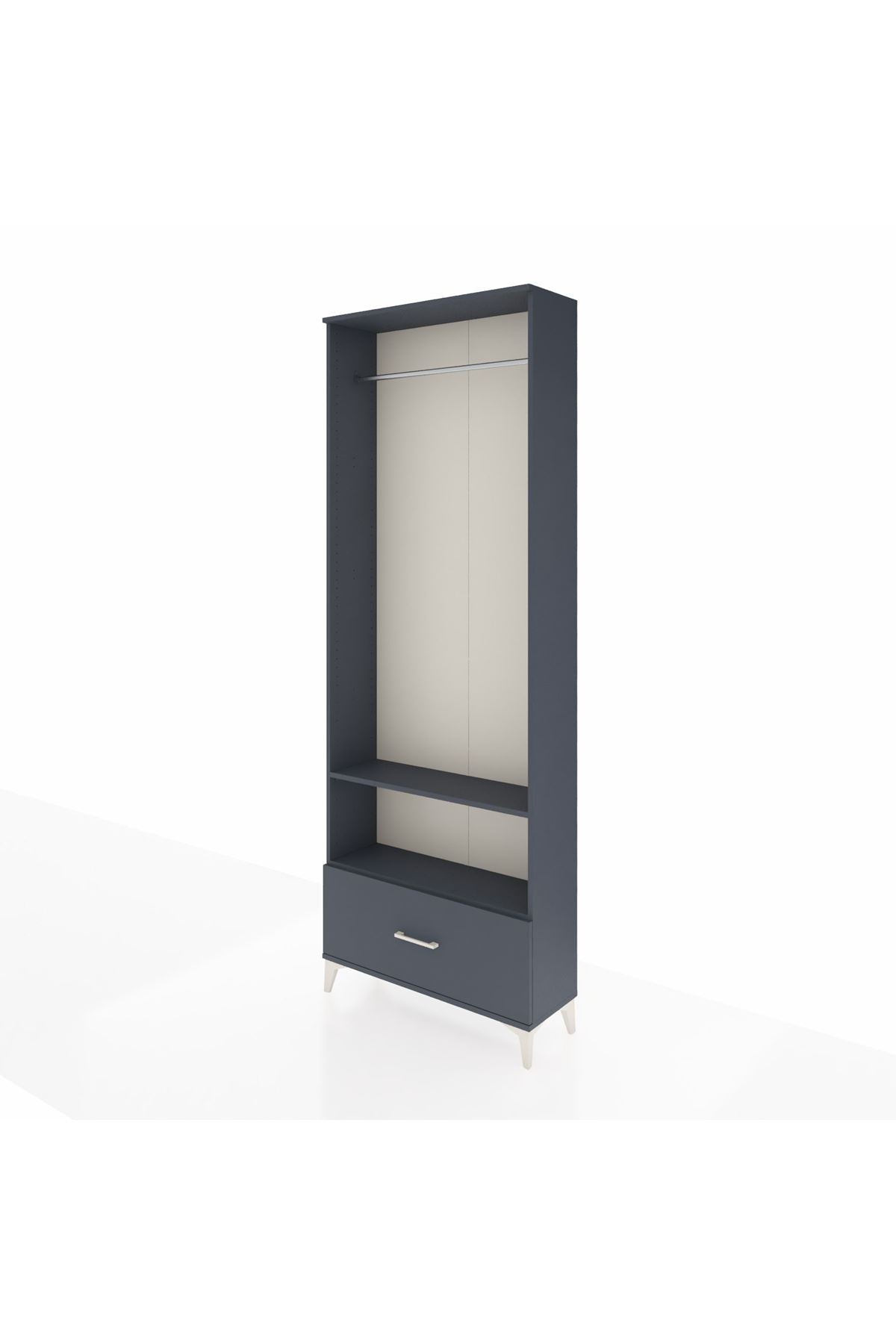Arges Dolap 2 Raflı Tek Çekmeceli Tek Askılı 88x30x243 - S33M314V5A