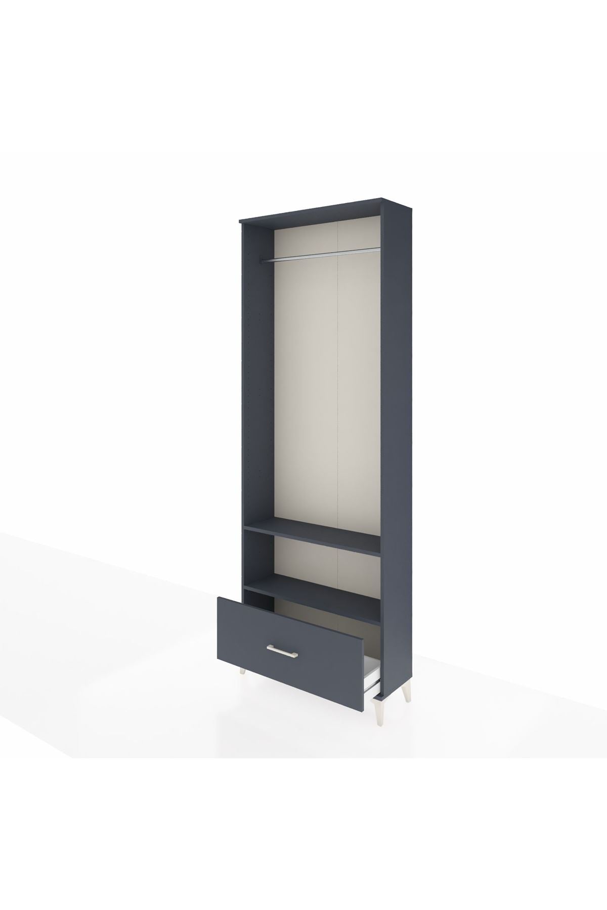 Arges Dolap 2 Raflı Tek Çekmeceli Tek Askılı 88x30x243 - S33M314V5A