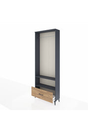 Arges Dolap 2 Raflı Tek Çekmeceli Tek Askılı 88x30x243 - S33M314V6A