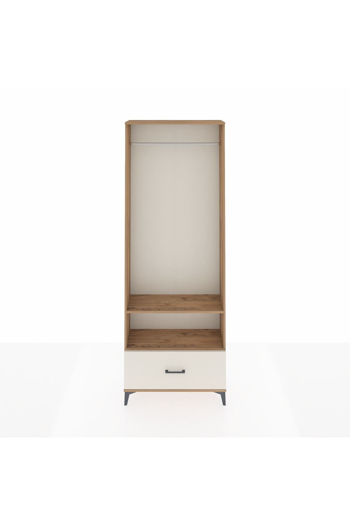 Arges Dolap 2 Raflı Tek Çekmeceli Tek Askılı 88x30x243 - S33M314V7A