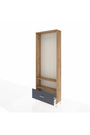 Arges Dolap 2 Raflı Tek Çekmeceli Tek Askılı 88x30x243 - S33M314V8A