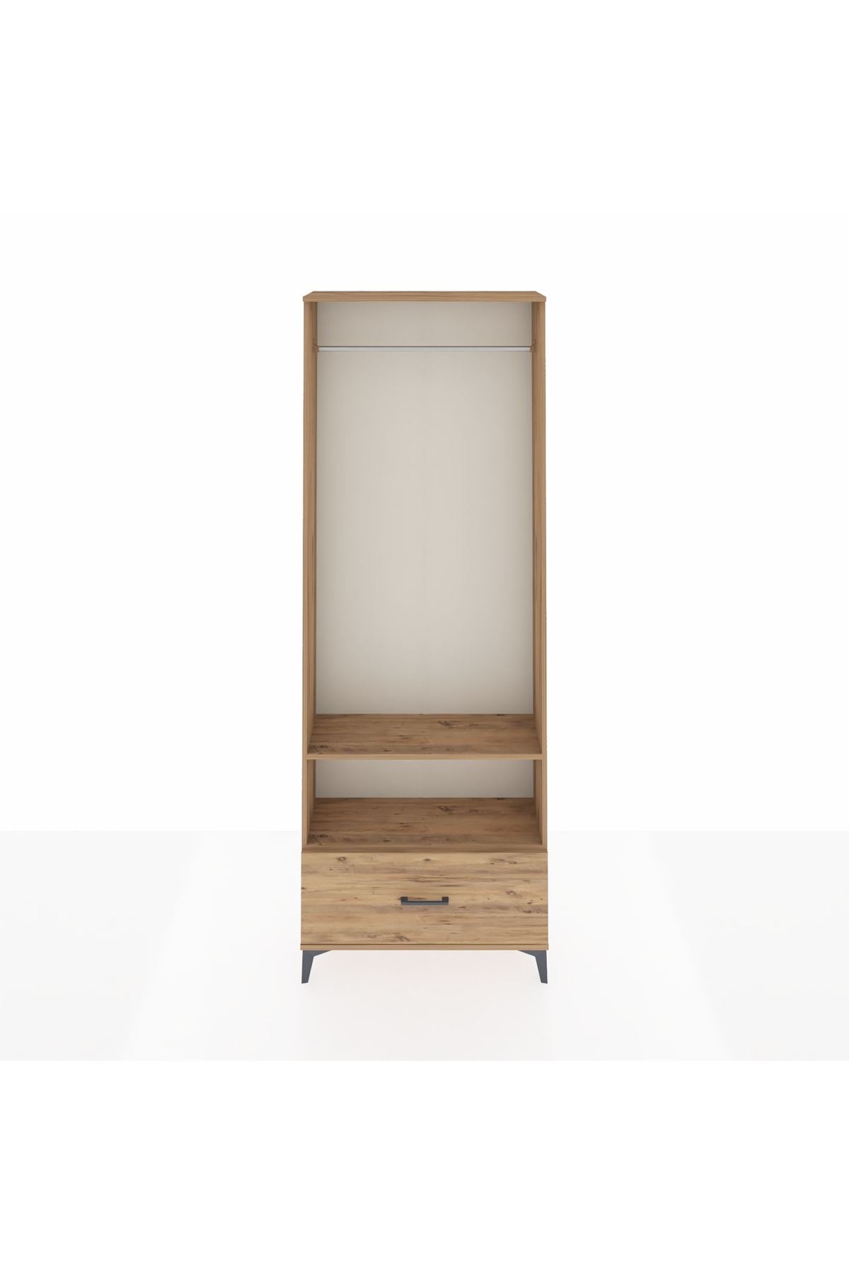 Arges Dolap 2 Raflı Tek Çekmeceli Tek Askılı 88x30x243 - S33M314V9A