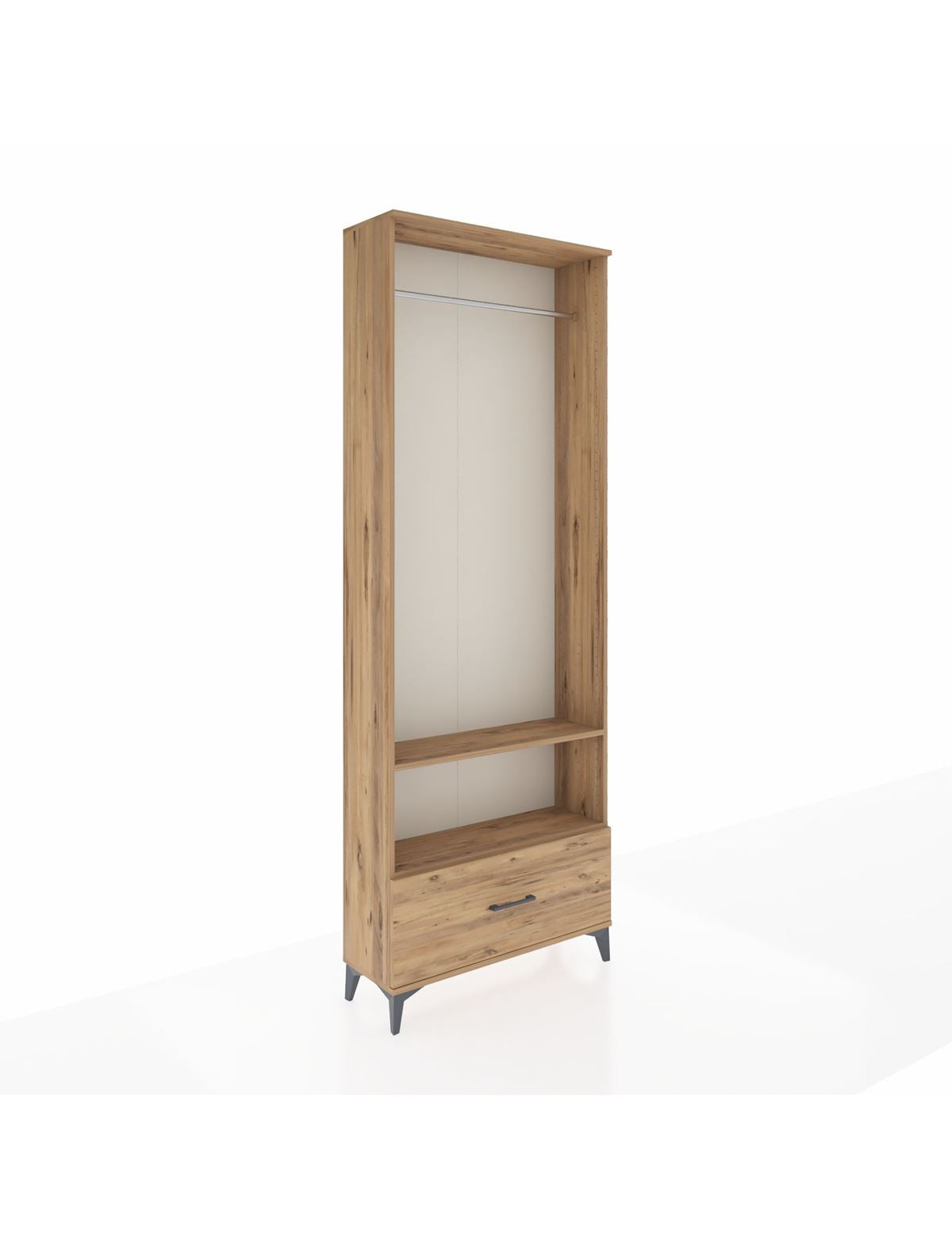 Arges Dolap 2 Raflı Tek Çekmeceli Tek Askılı 88x30x243 - S33M314V9A