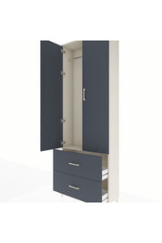 Arges Dolap Tek Raflı 2 Çekmeceli Tek Askılı 88x30x243 - S33M315V2A