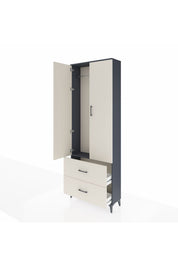 Arges Dolap Tek Raflı 2 Çekmeceli Tek Askılı 88x30x243 - S33M315V4A