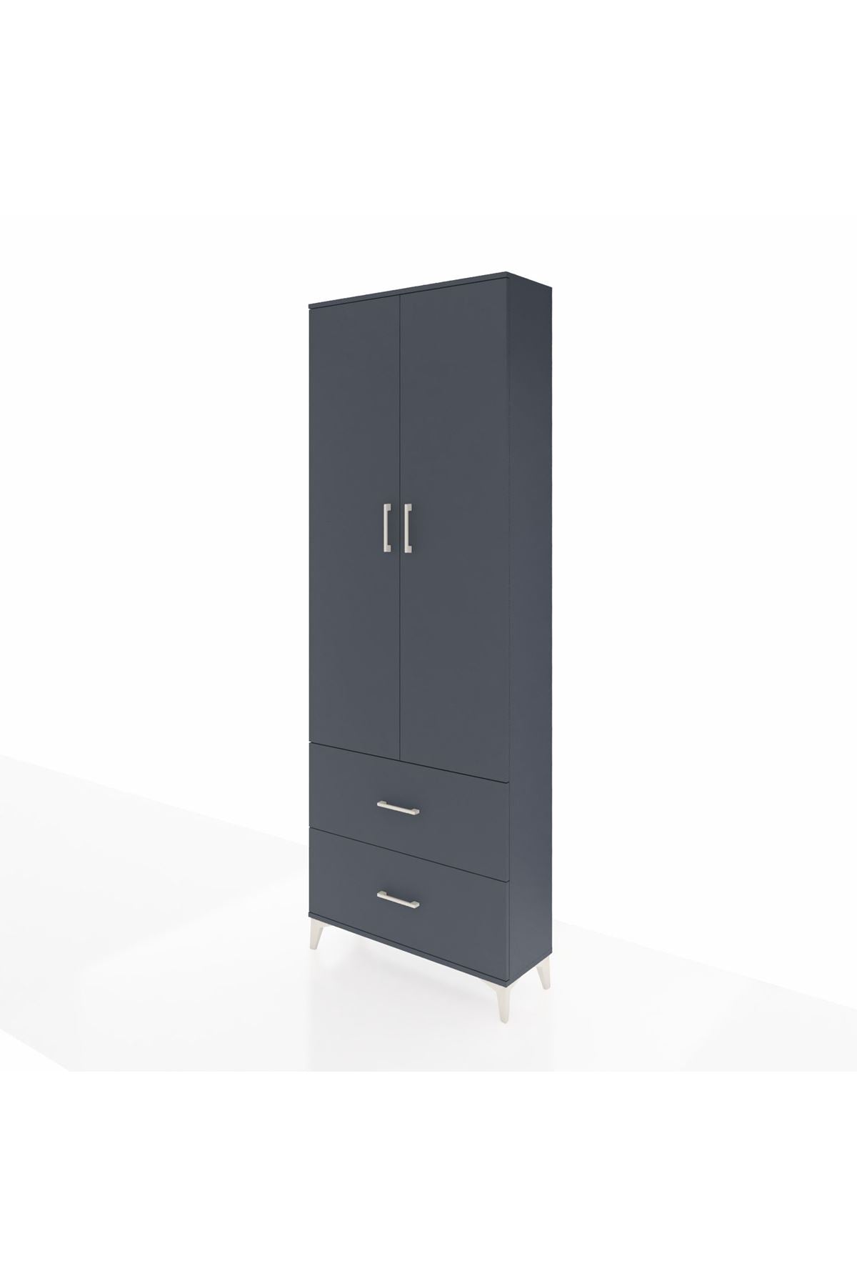Arges Dolap Tek Raflı 2 Çekmeceli Tek Askılı 88x30x243 - S33M315V5A