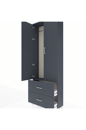 Arges Dolap Tek Raflı 2 Çekmeceli Tek Askılı 88x30x243 - S33M315V5A