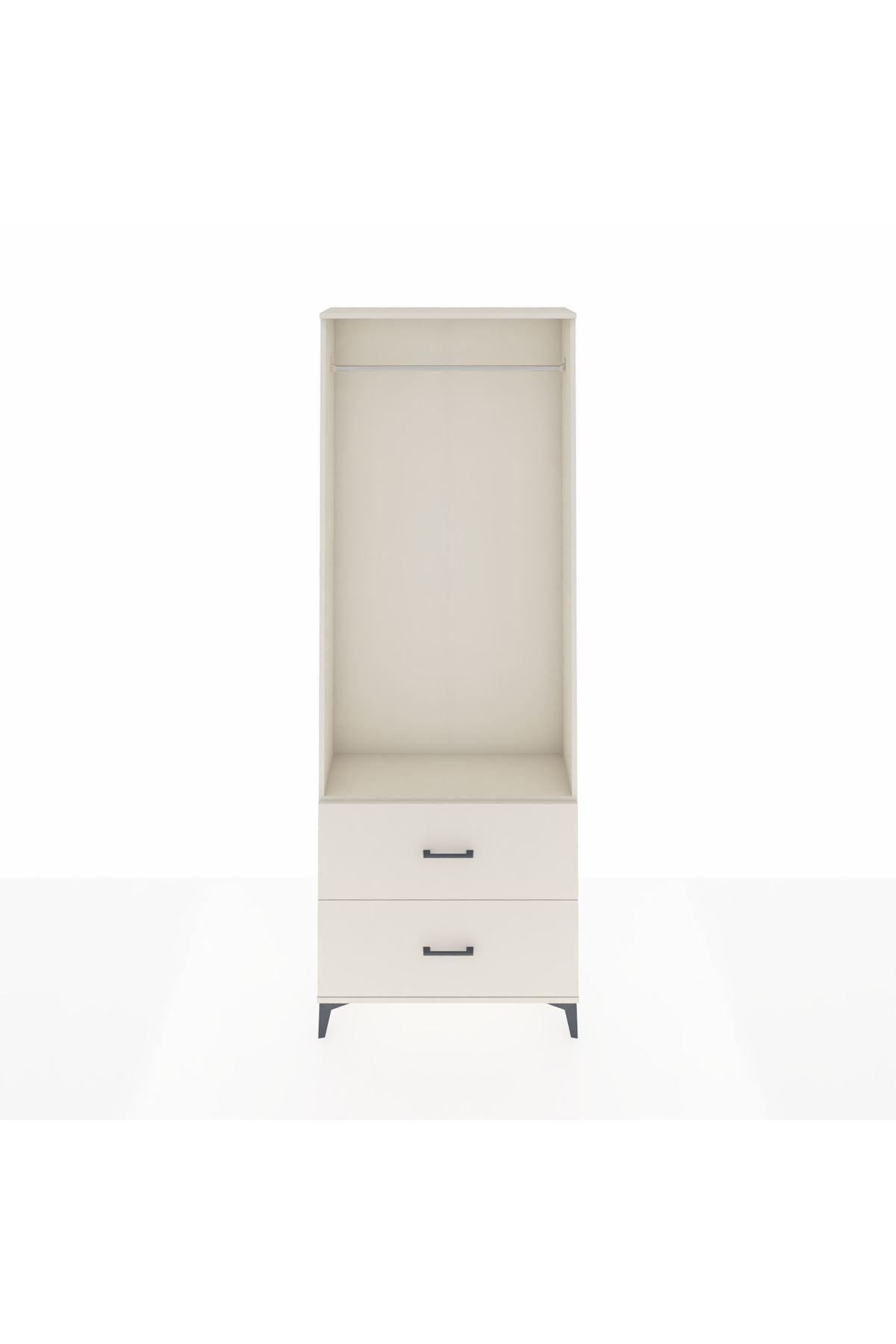 Arges Dolap Tek Raflı 2 Çekmeceli Tek Askılı 88x30x243 - S33M316V1A