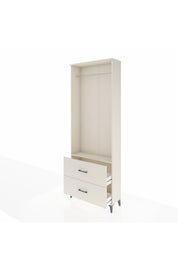 Arges Dolap Tek Raflı 2 Çekmeceli Tek Askılı 88x30x243 - S33M316V1A