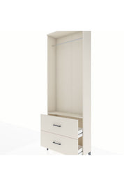 Arges Dolap Tek Raflı 2 Çekmeceli Tek Askılı 88x30x243 - S33M316V1A