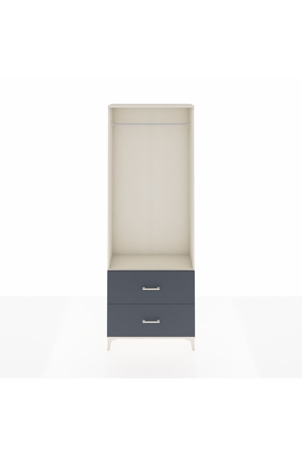 Arges Dolap Tek Raflı 2 Çekmeceli Tek Askılı 88x30x243 - S33M316V2A