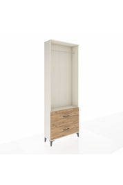 Arges Dolap Tek Raflı 2 Çekmeceli Tek Askılı 88x30x243 - S33M316V3A