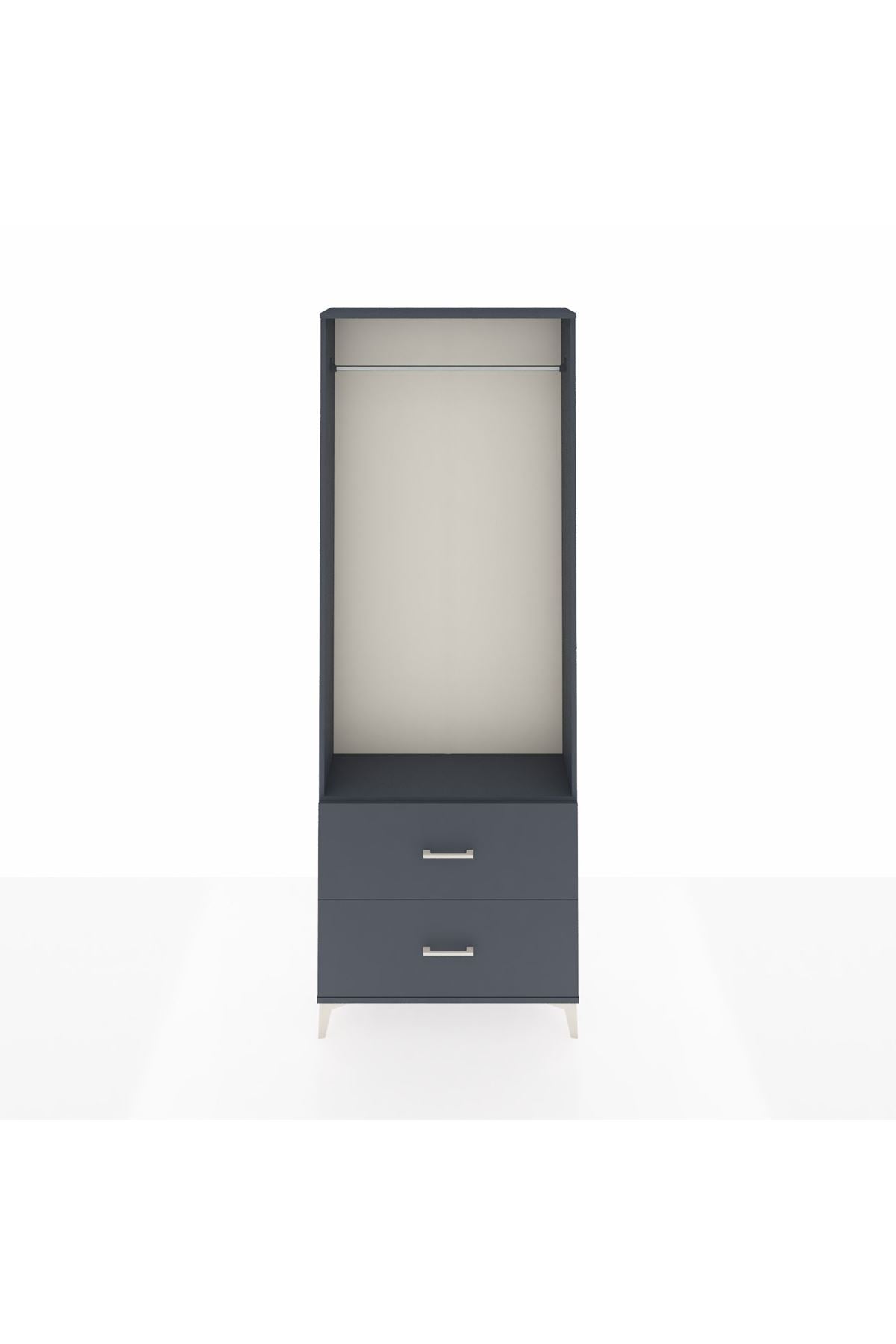 Arges Dolap Tek Raflı 2 Çekmeceli Tek Askılı 88x30x243 - S33M316V5A