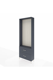 Arges Dolap Tek Raflı 2 Çekmeceli Tek Askılı 88x30x243 - S33M316V5A
