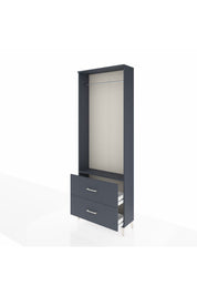Arges Dolap Tek Raflı 2 Çekmeceli Tek Askılı 88x30x243 - S33M316V5A