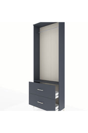 Arges Dolap Tek Raflı 2 Çekmeceli Tek Askılı 88x30x243 - S33M316V5A
