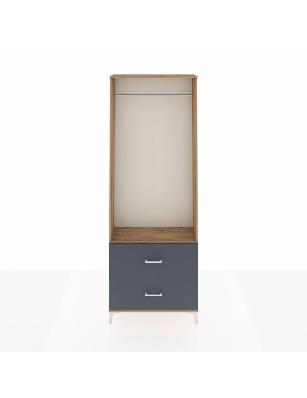 Arges Dolap Tek Raflı 2 Çekmeceli Tek Askılı 88x30x243 - S33M316V8A