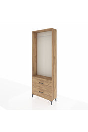 Arges Dolap Tek Raflı 2 Çekmeceli Tek Askılı 88x30x243 - S33M316V9A