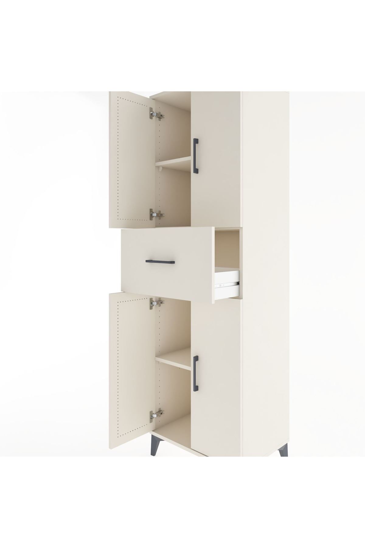 Hyperion Dolap 3 Raflı Tek Çekmeceli 4 Kapaklı 60x44x195 - S59M001V1B