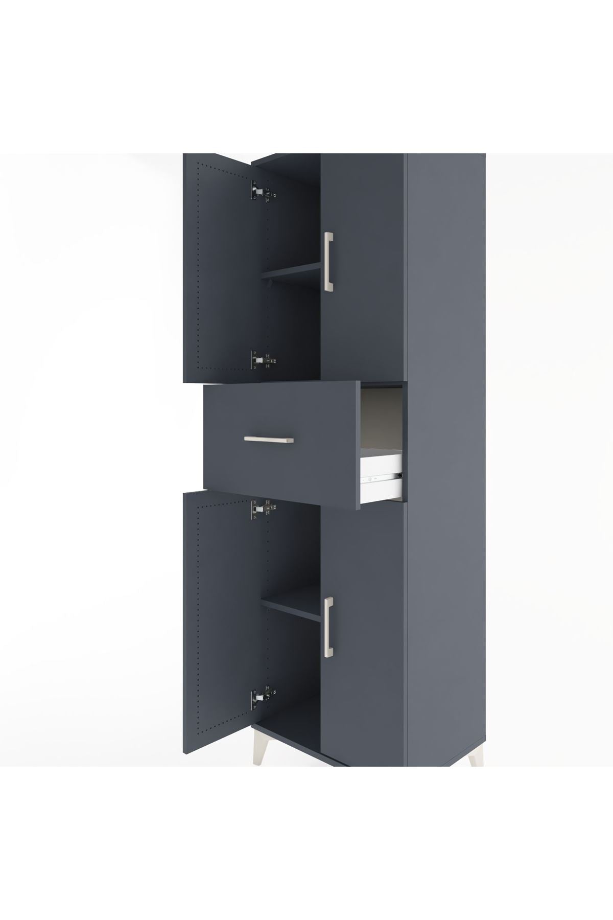 Hyperion Dolap 3 Raflı Tek Çekmeceli 4 Kapaklı 60x44x195 - S59M001V5B