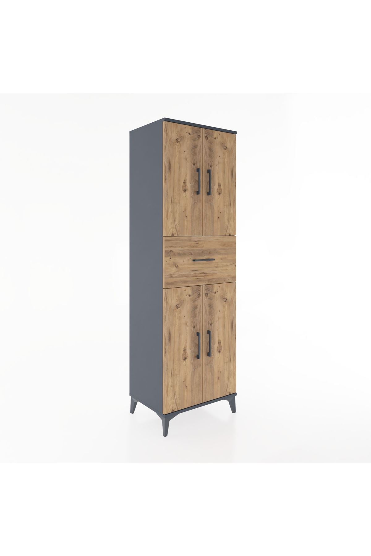 Hyperion Dolap 3 Raflı Tek Çekmeceli 4 Kapaklı 60x44x195 - S59M001V6B