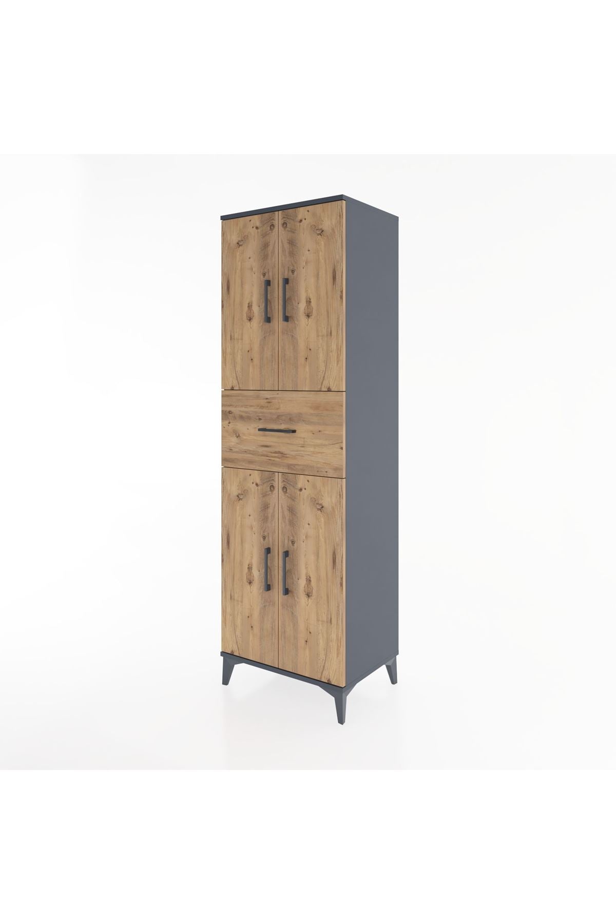 Hyperion Dolap 3 Raflı Tek Çekmeceli 4 Kapaklı 60x44x195 - S59M001V6B