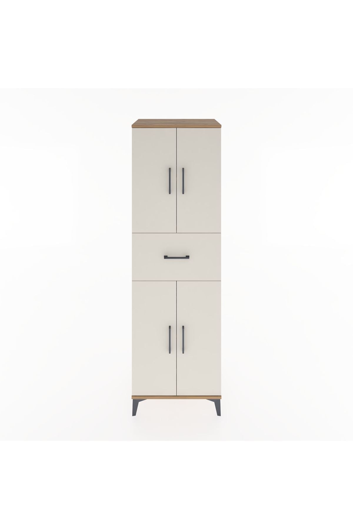 Hyperion Dolap 3 Raflı Tek Çekmeceli 4 Kapaklı 60x44x195 - S59M001V7B