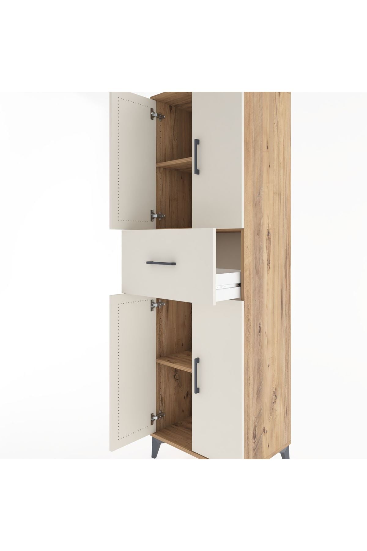 Hyperion Dolap 3 Raflı Tek Çekmeceli 4 Kapaklı 60x44x195 - S59M001V7B