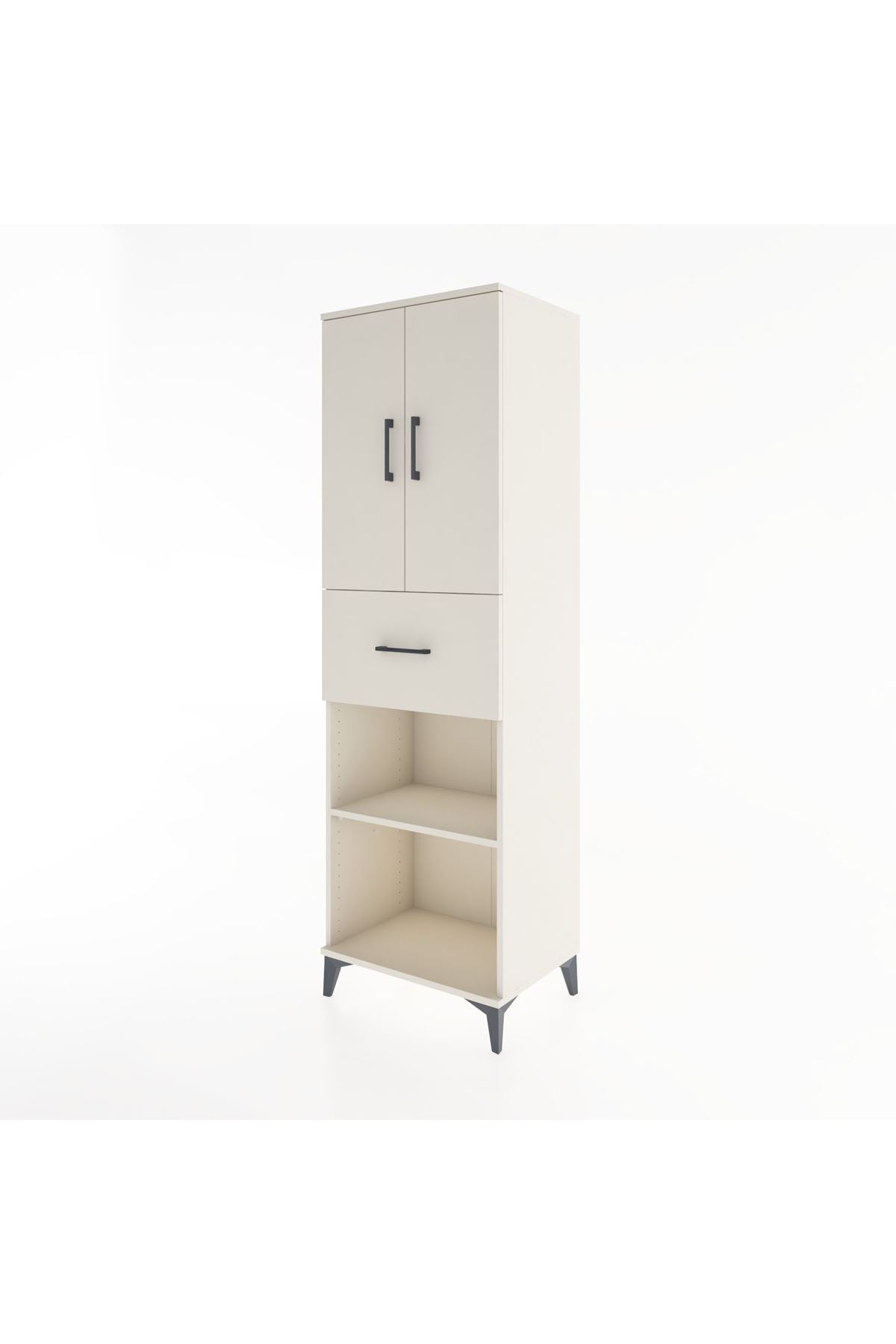 Hyperion Dolap 4 Raflı Tek Çekmeceli 2 Kapaklı 60x44x195 - S59M002V1B