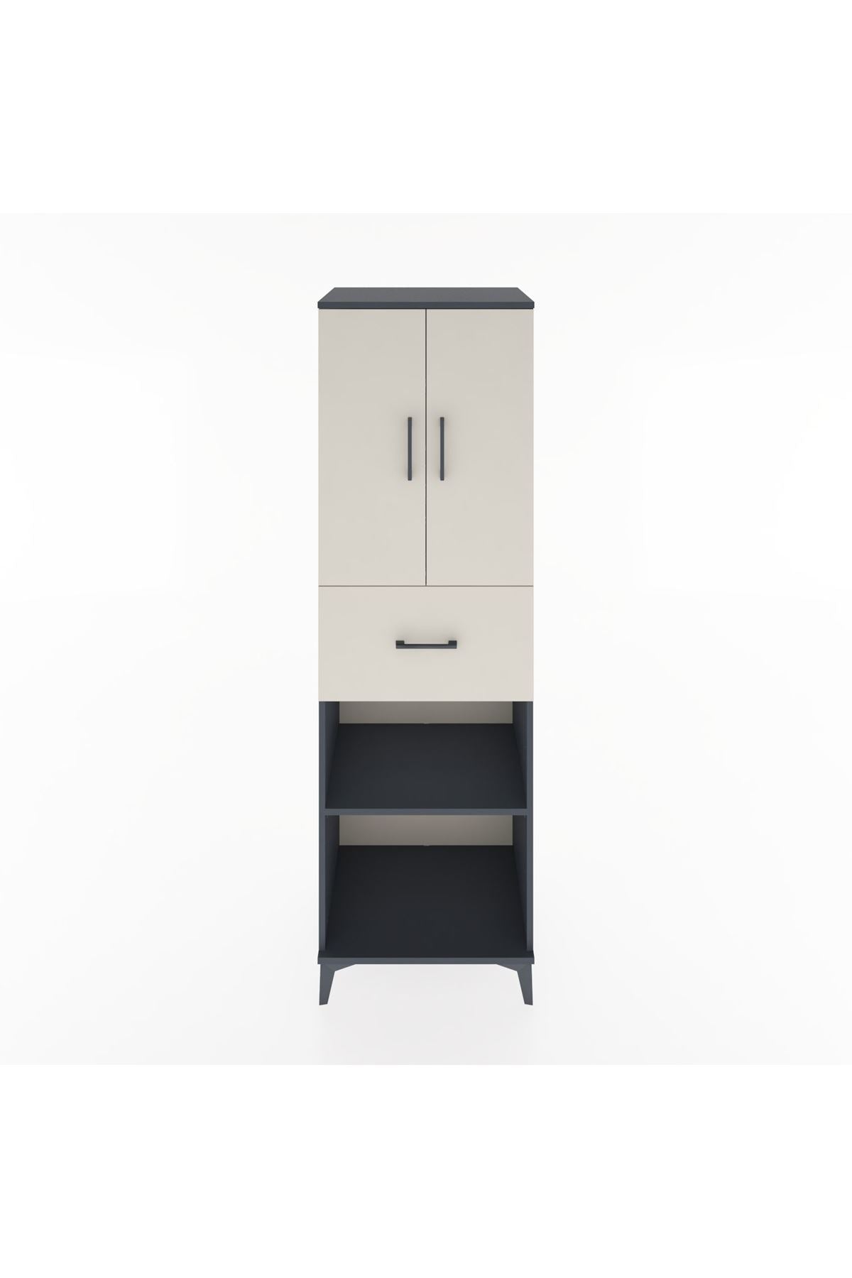 Hyperion Dolap 4 Raflı Tek Çekmeceli 2 Kapaklı 60x44x195 - S59M002V4B